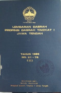 LEMBARAN DAERAH PROPINSI DAERAH TINGKAT I JAWA TENGAH TAHUN 1980 NO. 31-78 (II)