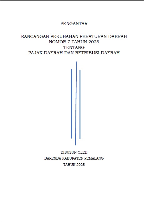Rancangan Perubahan Peraturan Daerah Nomor 7 Tahun 2023 tentang Pajak Daerah dan Retribusi Daerah