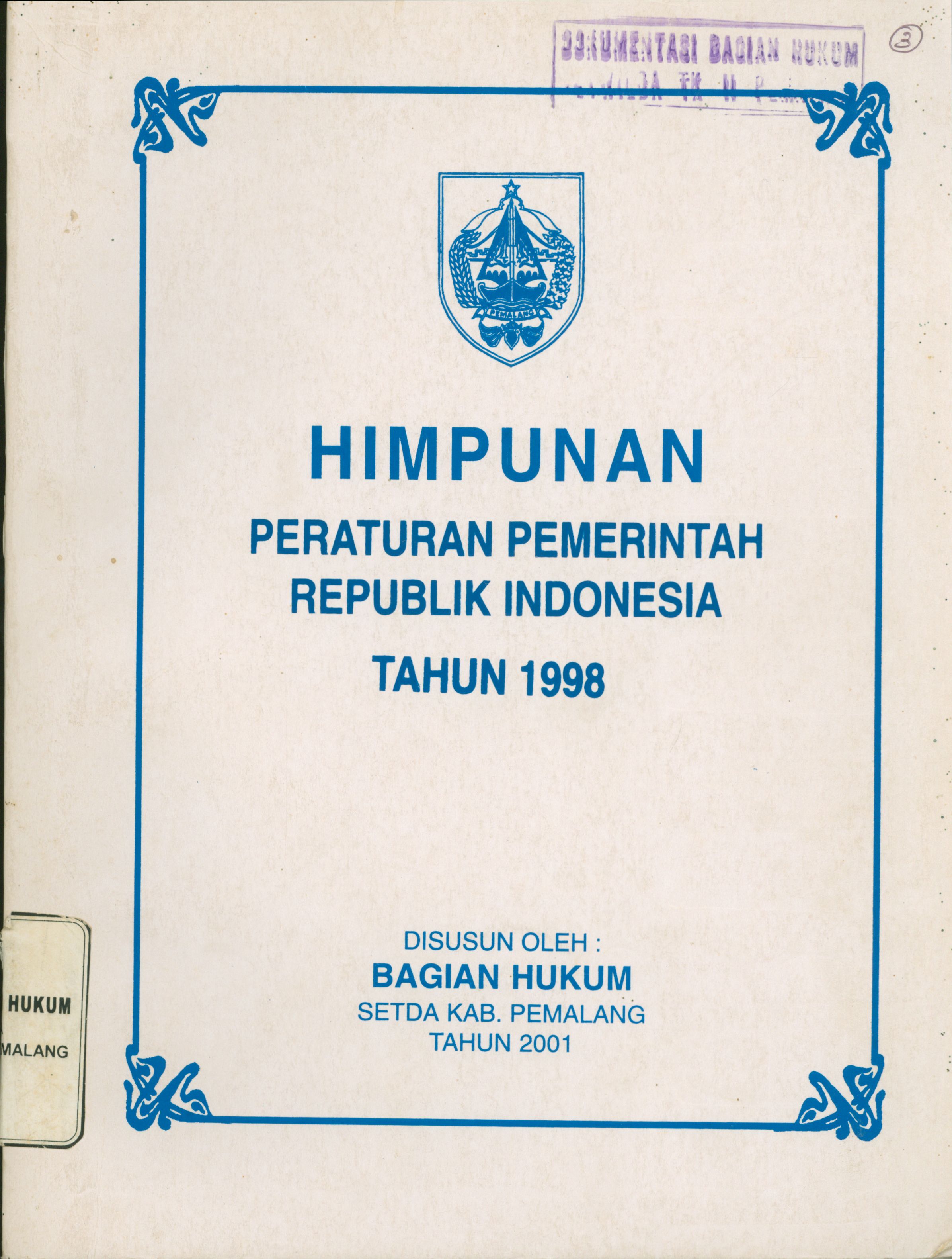 Himpunan Peraturan Pemerintah Republik Indonesia Tahun 1998