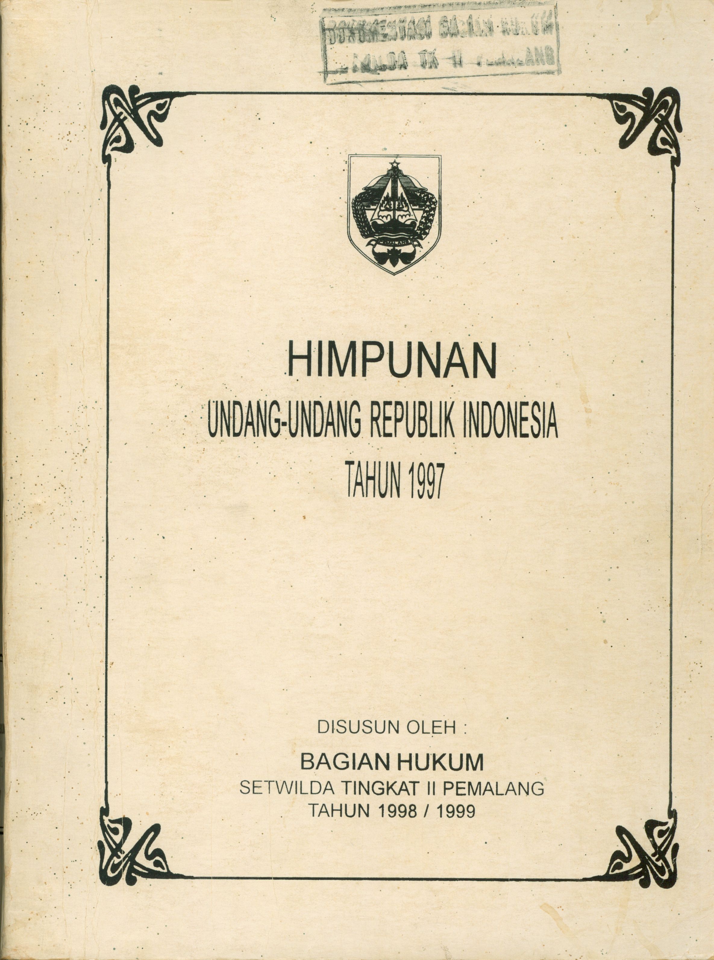 Himpunan Undang-Undang Republik Indonesia Tahun 1997