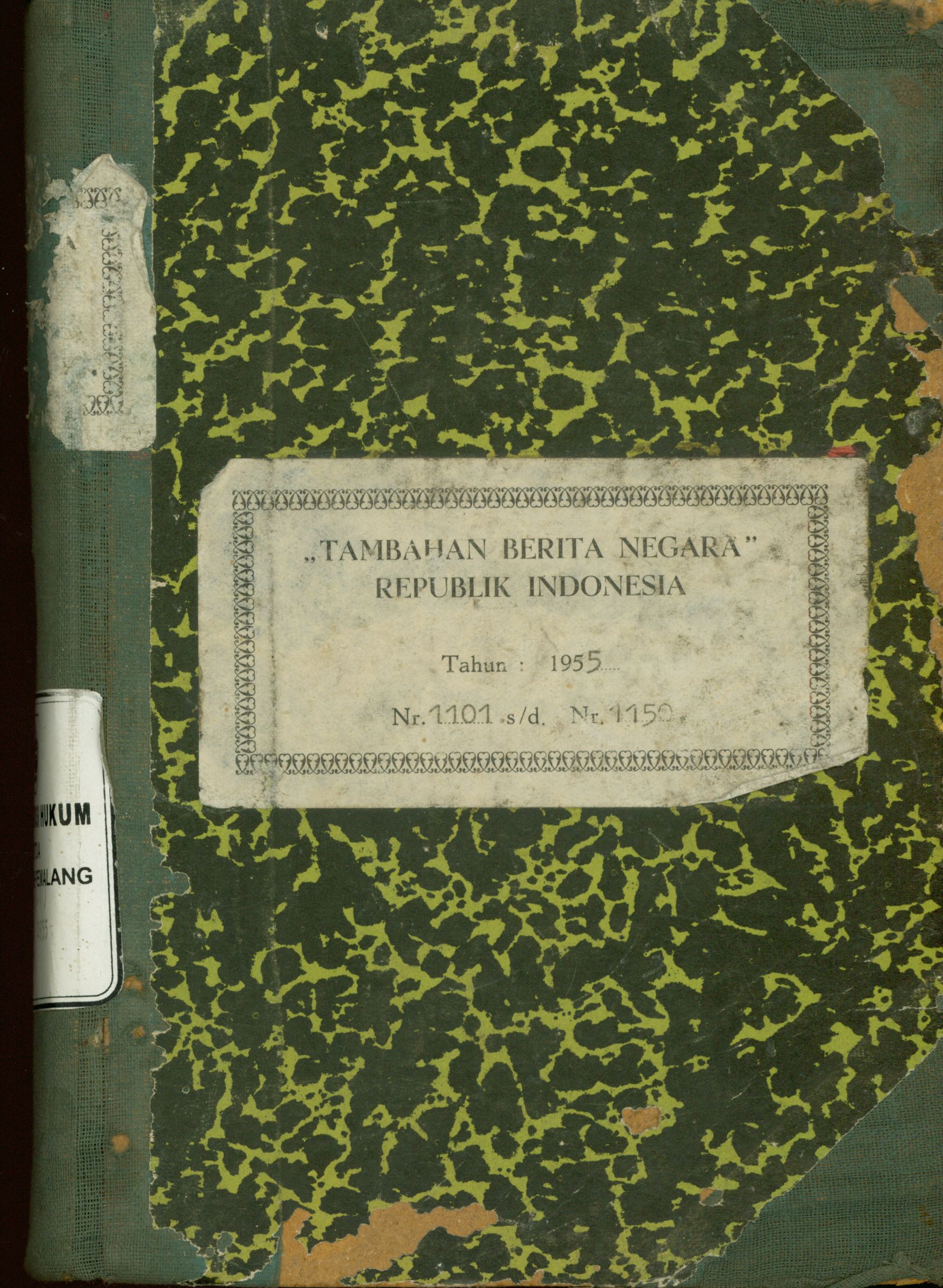 Tambahan Berita Negara Republik Indonesia Tahun : 1955 Nr. 1101 s/d Nr. 1150