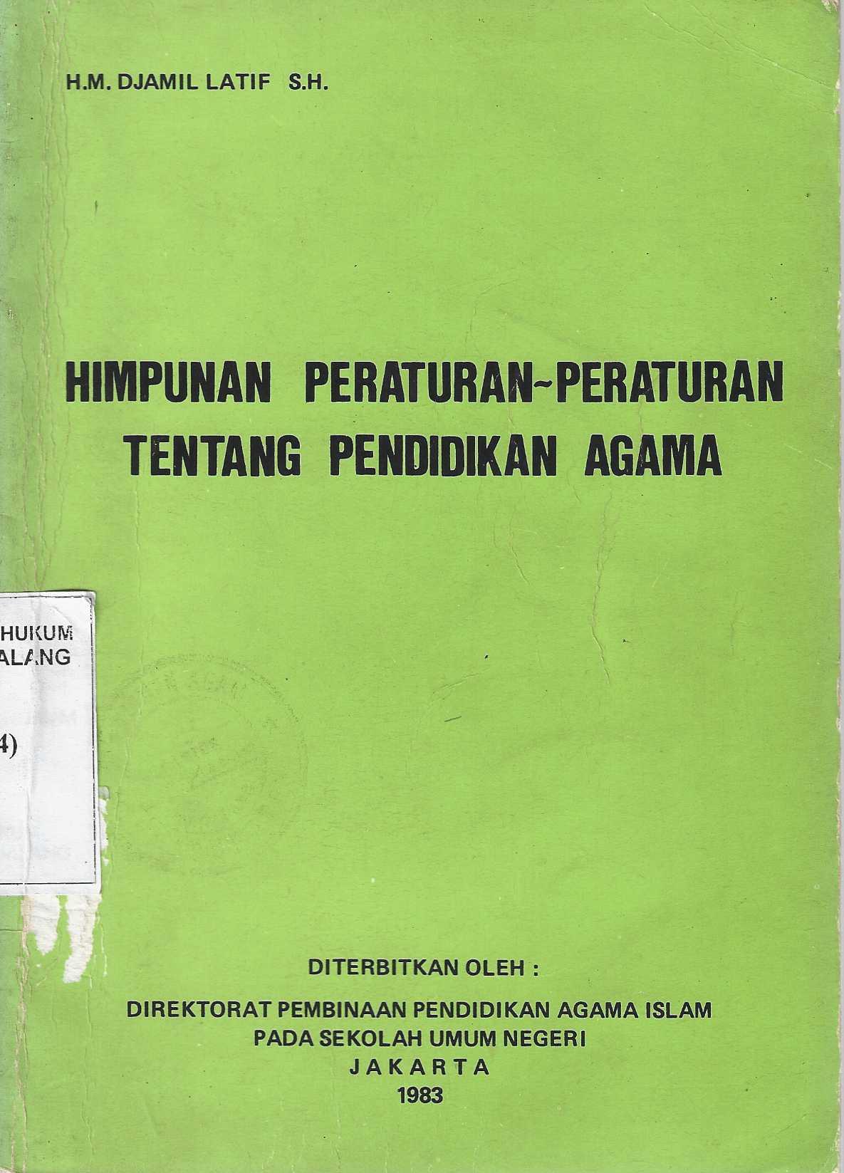 Himpunan Peraturan-Peraturan Tentang Pendidikan Agama