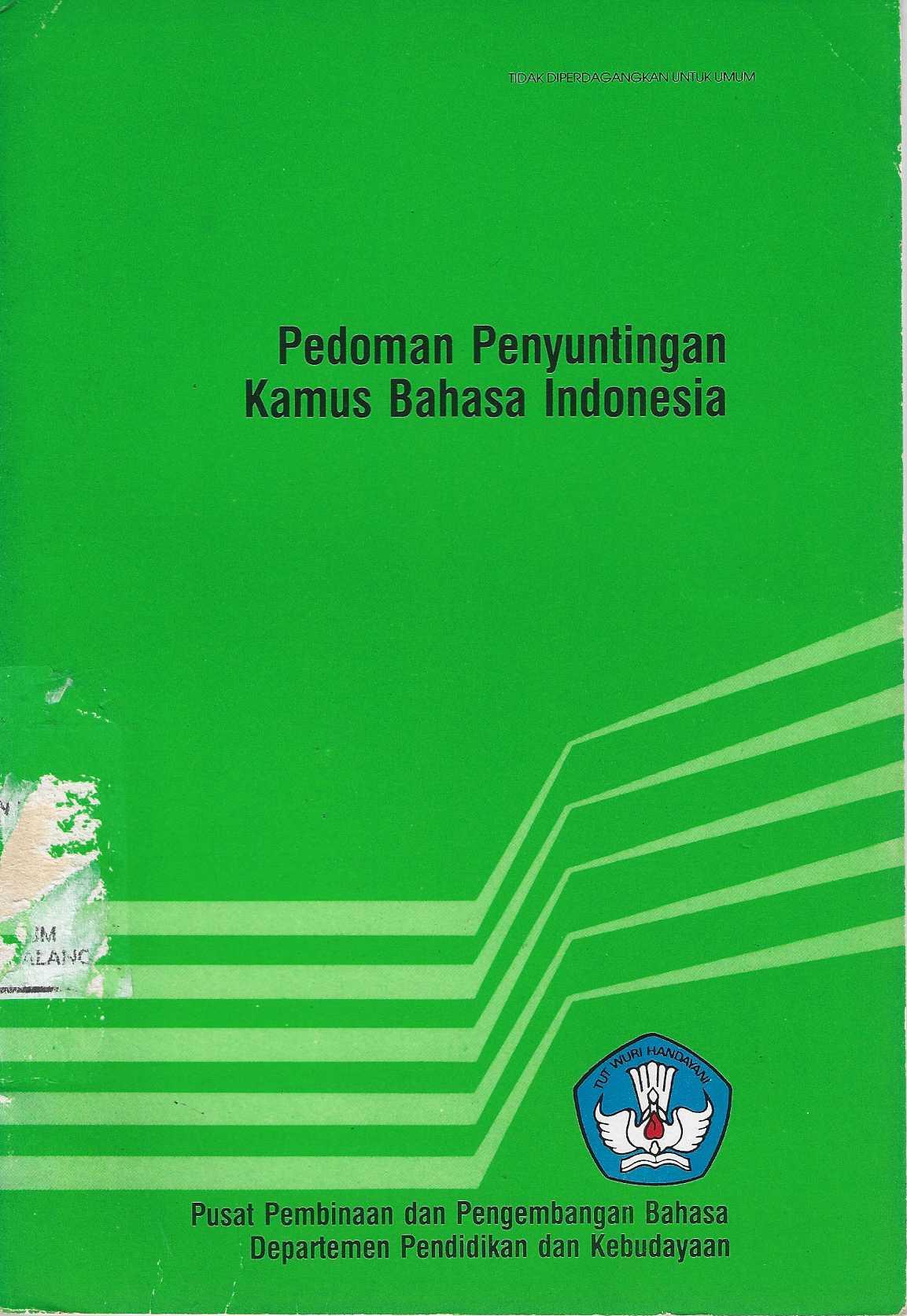 Pedoman Penyuntingan Kamus Bahasa Indonesia
