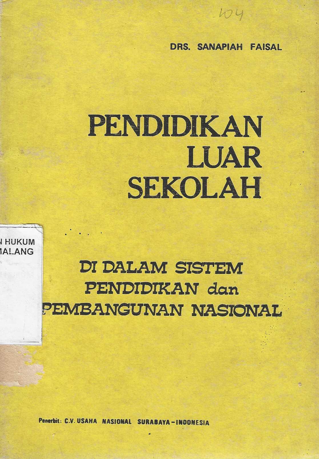  Pendidikan Luar Sekolah di Dalam Sistem Pendidikan dan Pembangunan Nasional