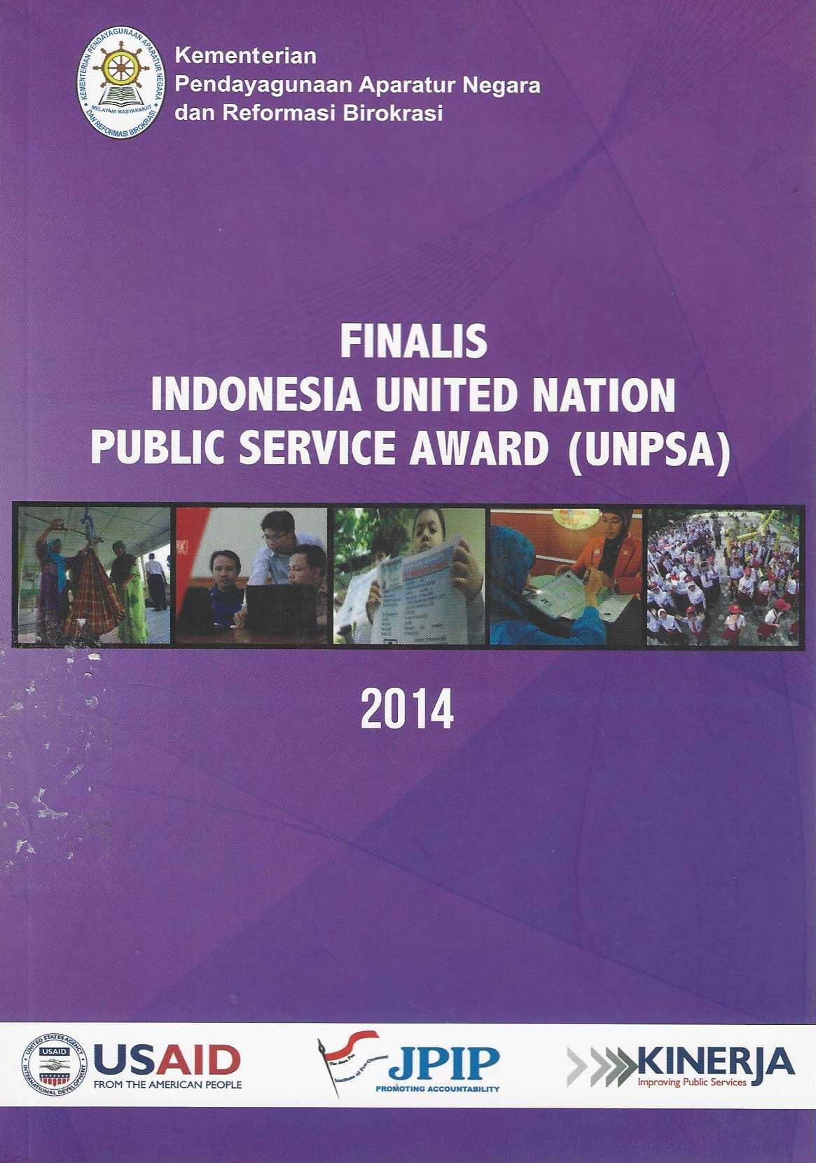 Finalis Indonesia United Nation Public Service Award (UNPSA) 2014