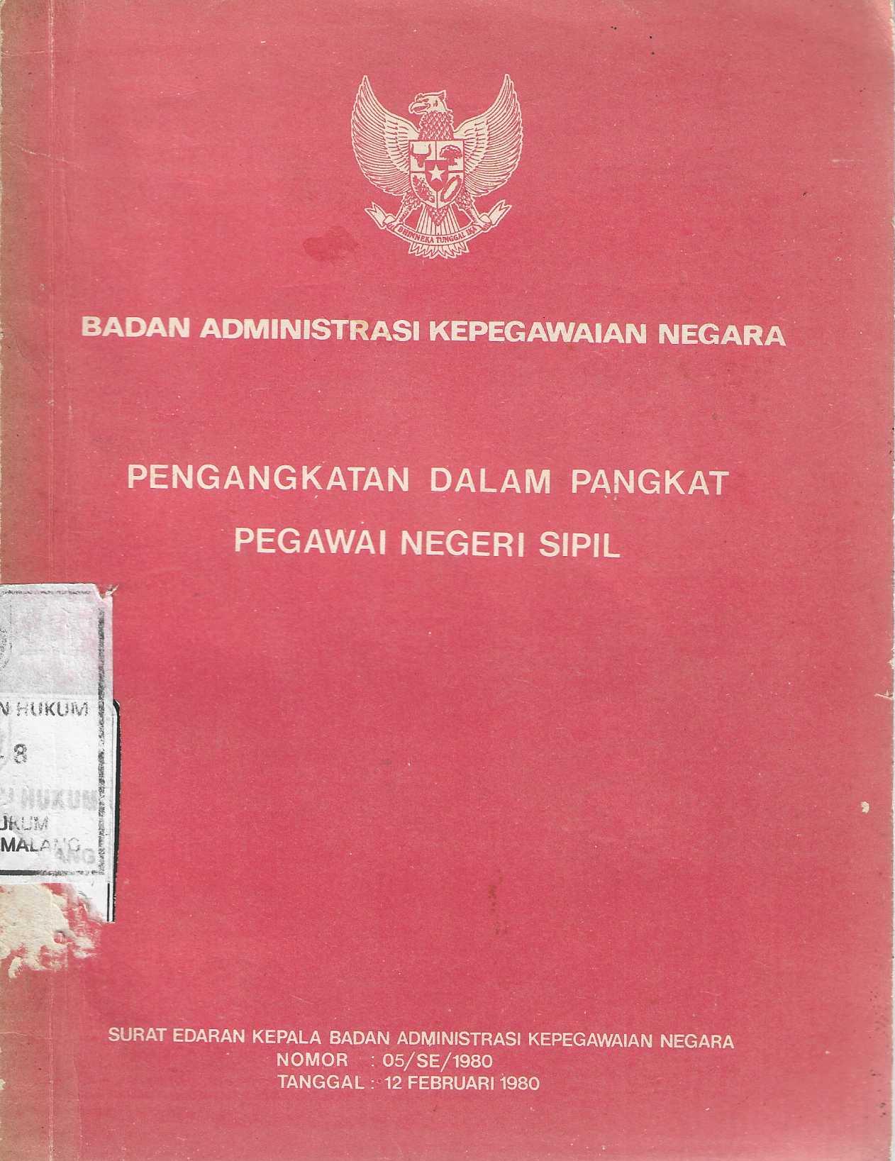 Badan Administrasi Kepegawaian Negara Pengangkatan dalam Pangkat Pegawai Negeri Sipil