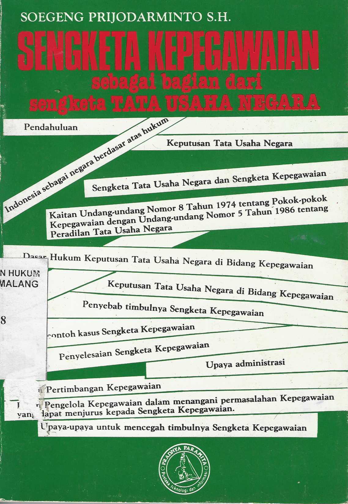 Sengketa Kepegawaian Sebagai Bagian dari Sengketa Tata Usaha Negara 