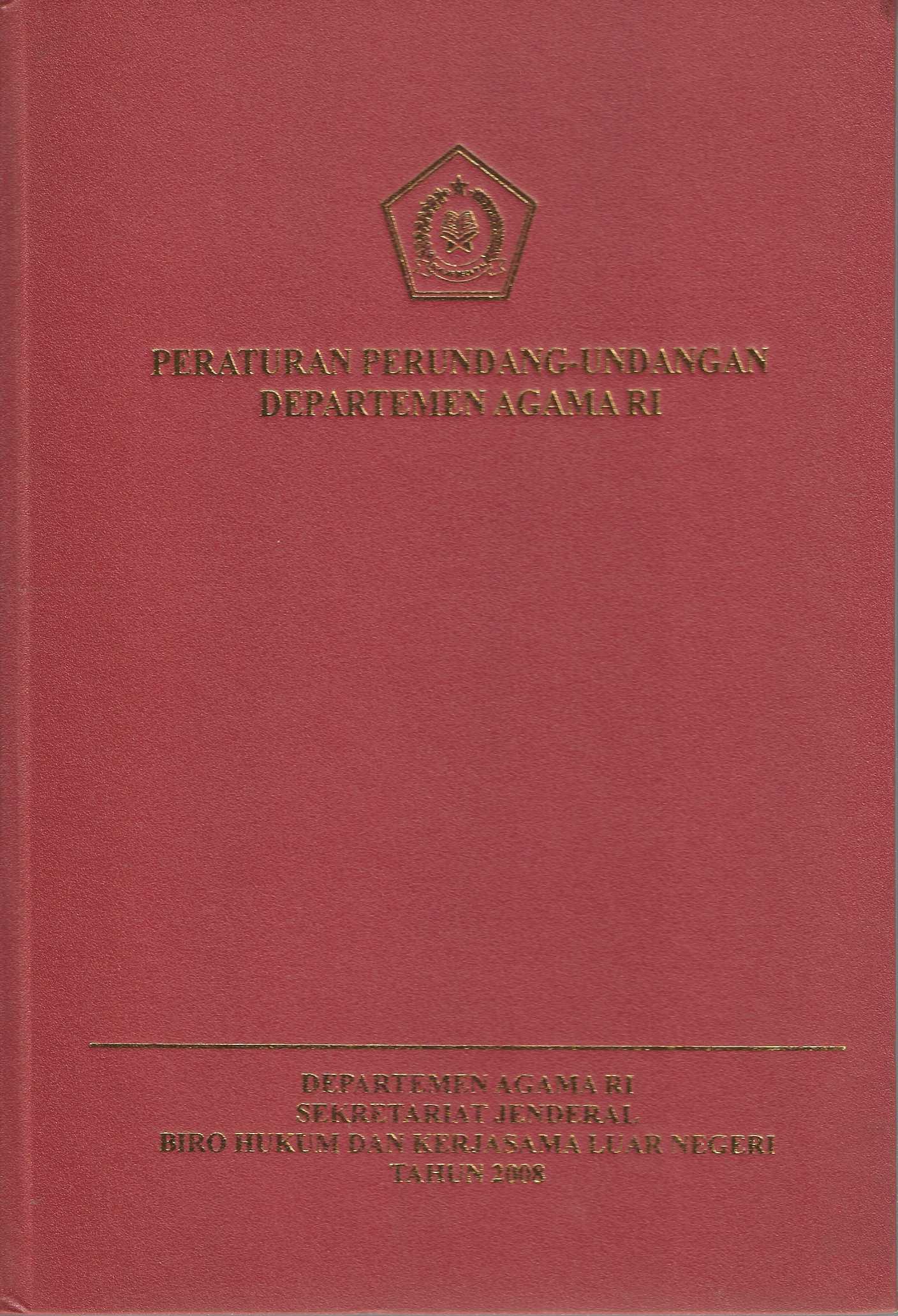Peraturan Perundang-undangan Departemen Agama RI