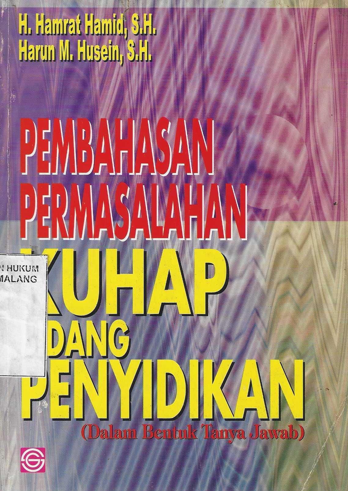 Pembahasan Permasalahan KUHP Bidang Penydikan ( dalam Bentuk Tanya Jawab )