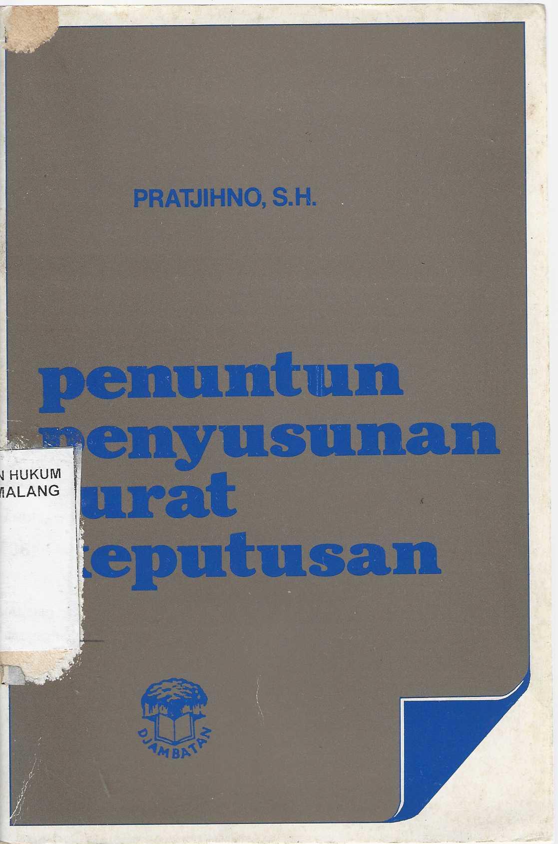 Penuntun Penyusunan Surat Keputusan 