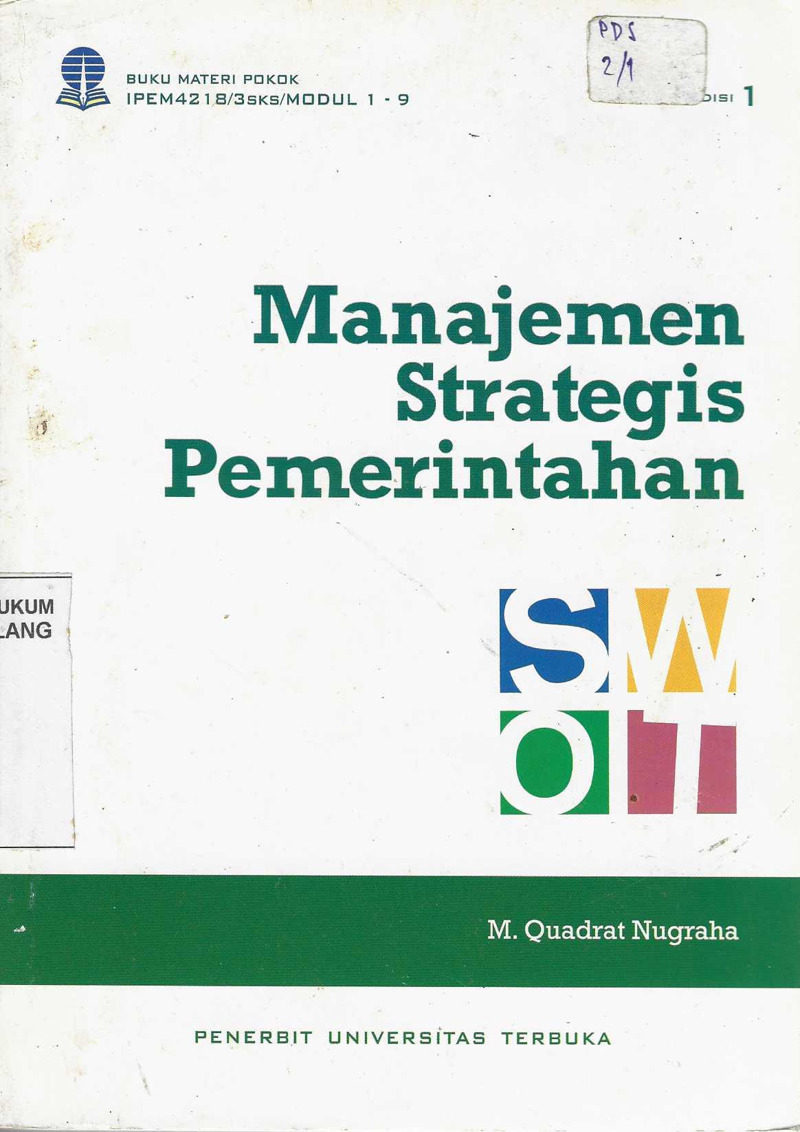 Manajemen Strategis Pemerintahan