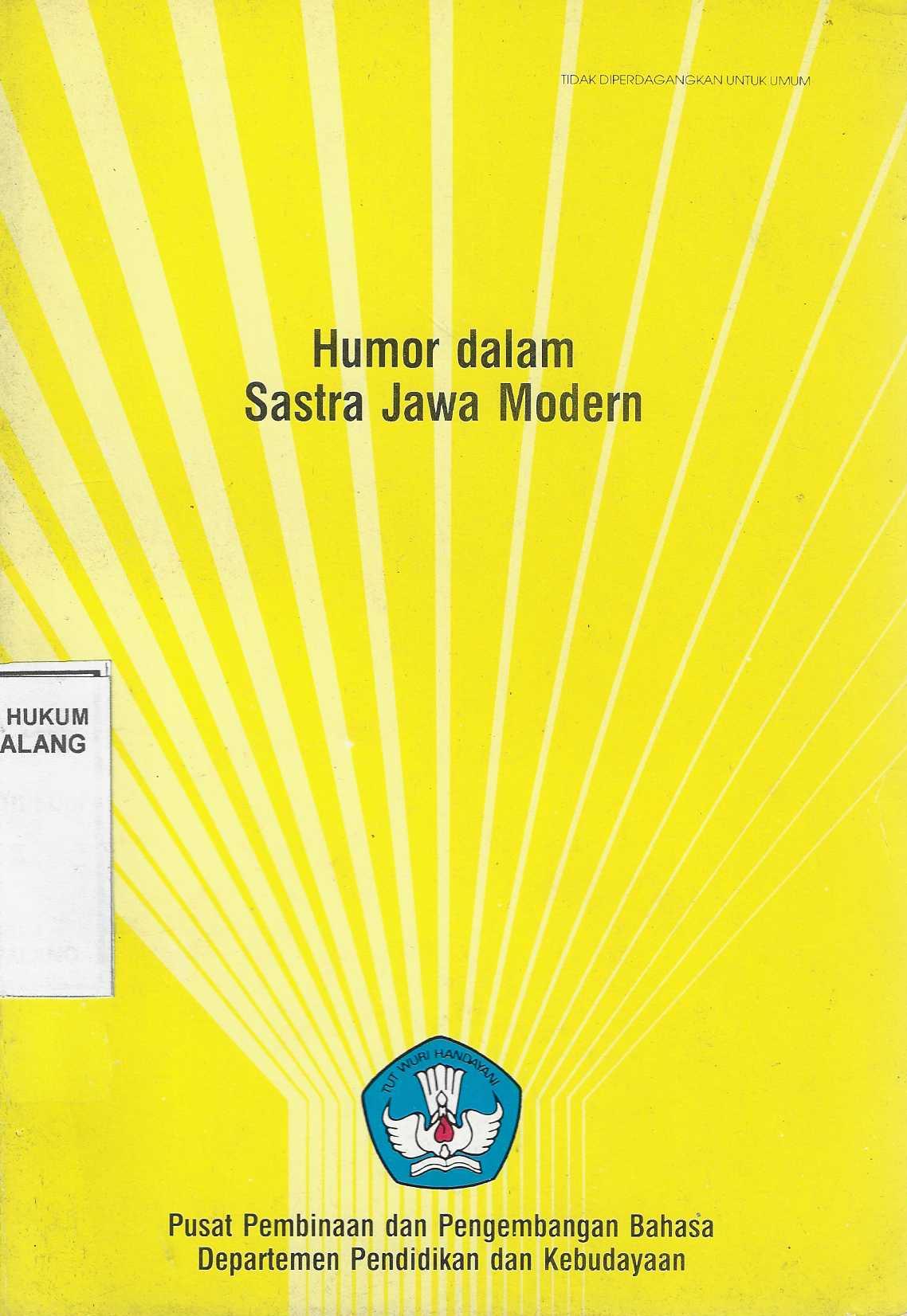 Humor dalam Sastra Jawa Modern