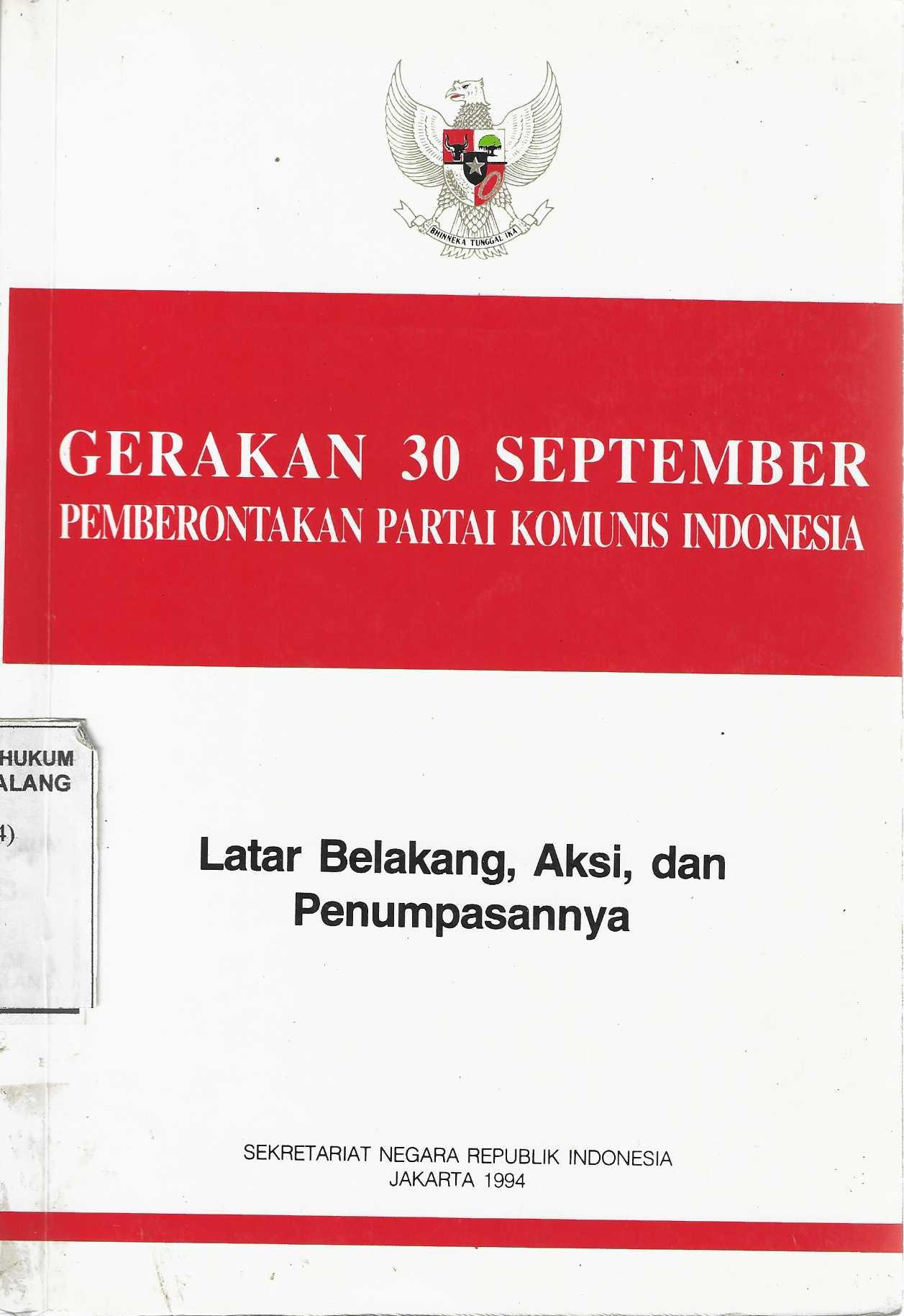Gerakan 30 September Pemberontakan Partai Komunis Indonesia