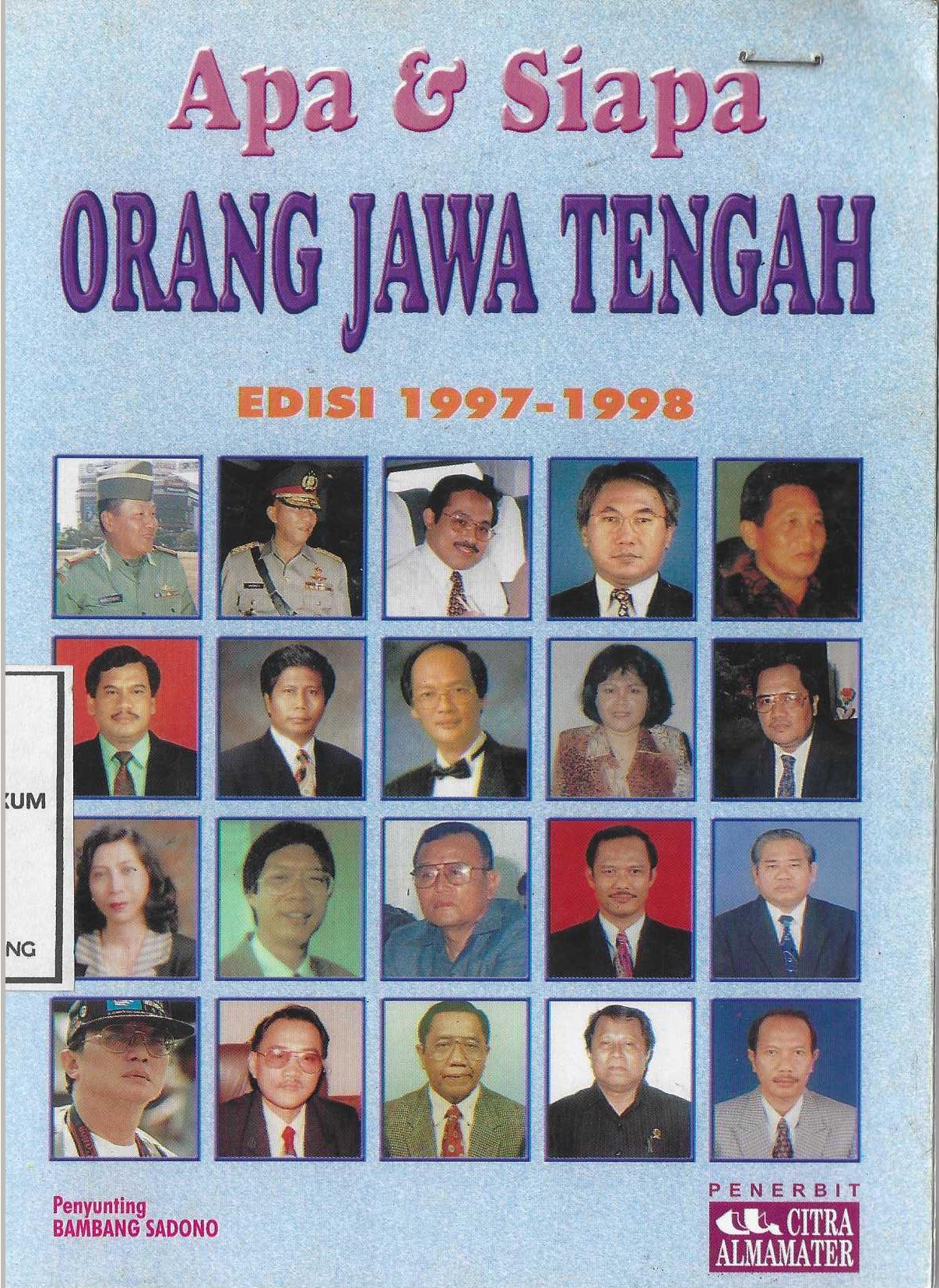 APA & SIAPA ORANG JAWA TENGAH  EDISI 1997-1998